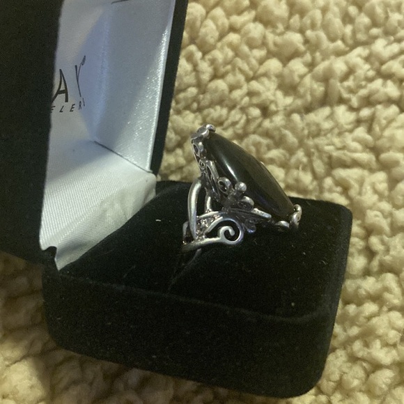 Vintage Carolyn Pollack 925 Smoky Quartz Ring Size 6 - Picture 3 of 10